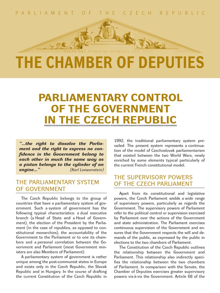 En Parliamentary Control | PDF | Member Of Parliament | Parliamentary ...