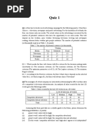 Decision Theory Quiz and Answer