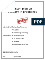 Lesson Plan On Epilepsy in Pregnancy