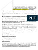 Las Condiciones para La Existencia de Una Escuela Democrática