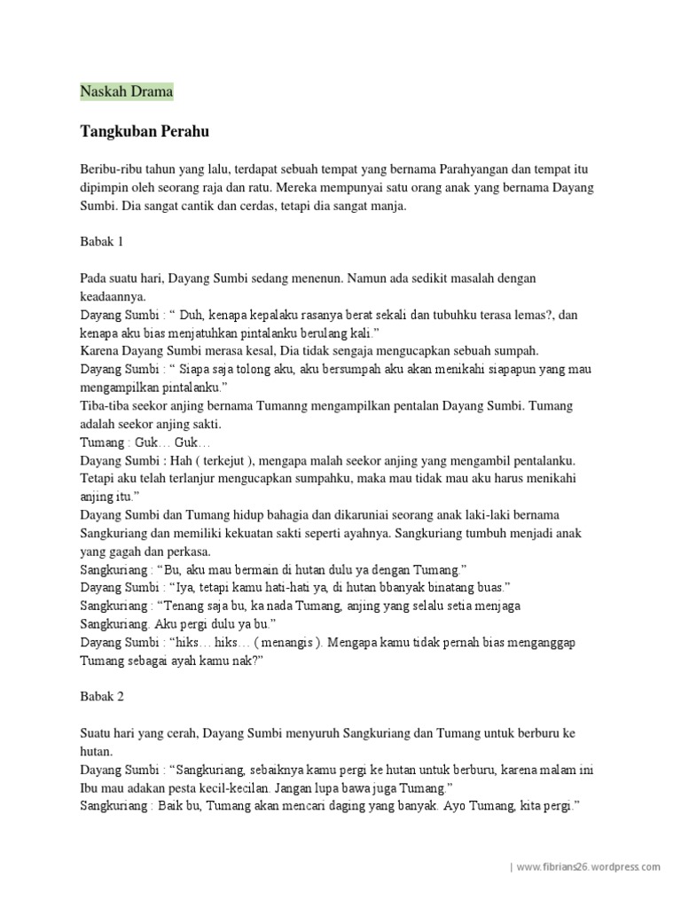 Naskah Drama Tangkuban Perahu