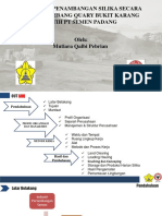 Aktivitas Penambangan Silika Secara Umum Tambang Quary Bukit