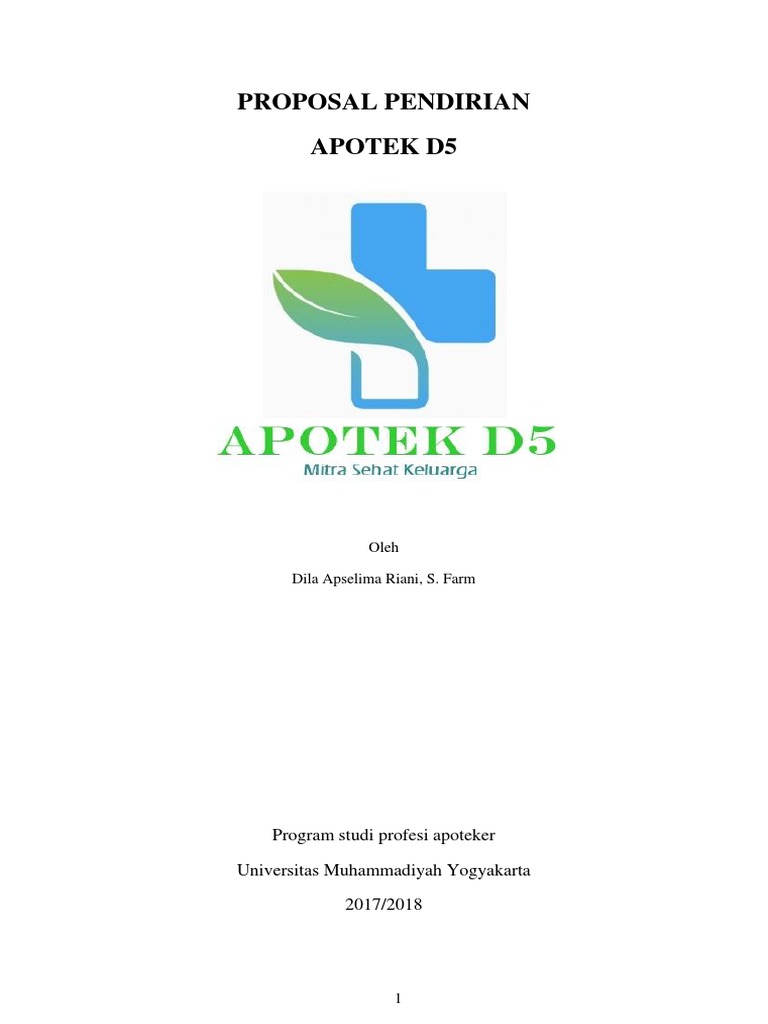 Proposal Pendirian Apotek PDF