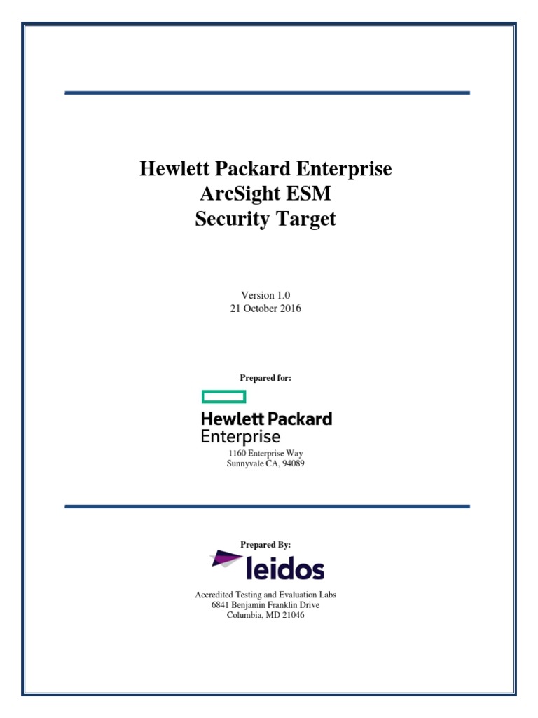 Hpe Arcsight Esm ST Download Free PDF Computer Network
