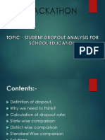 Dropout Rate Analysis India States Districts Standards Solutions