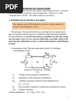 Review of Antenna Geometries and Arrangements. Wireless vs. Cable Communication Systems. The Radio-Frequency Spectrum.)