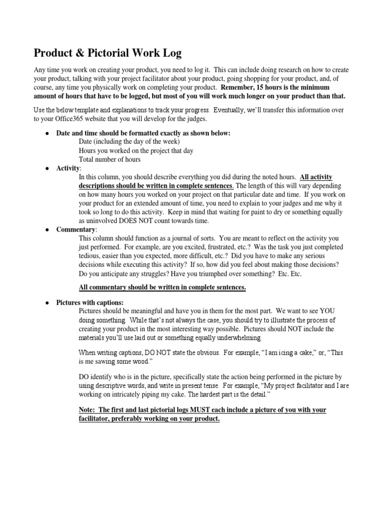 Product & Pictorial Work Log | PDF | Leisure | Entertainment (General)
