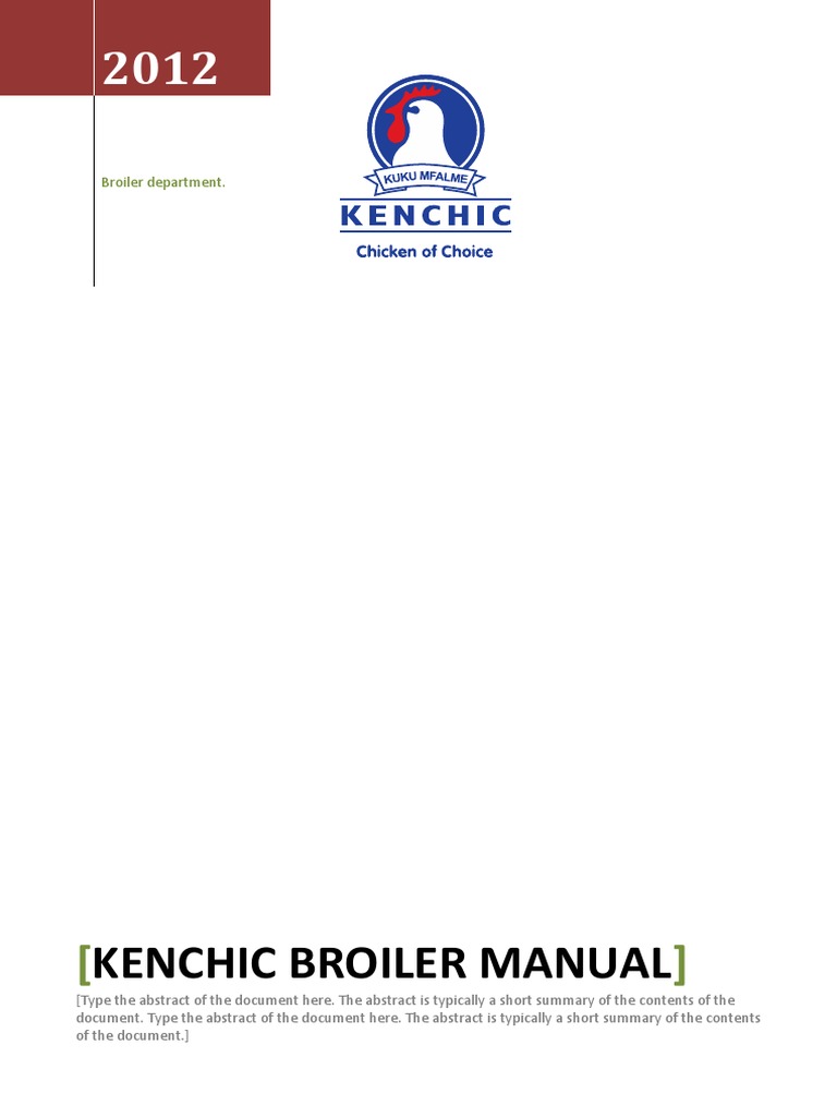 Kenchic Broiler Vaccination Schedule Pdf