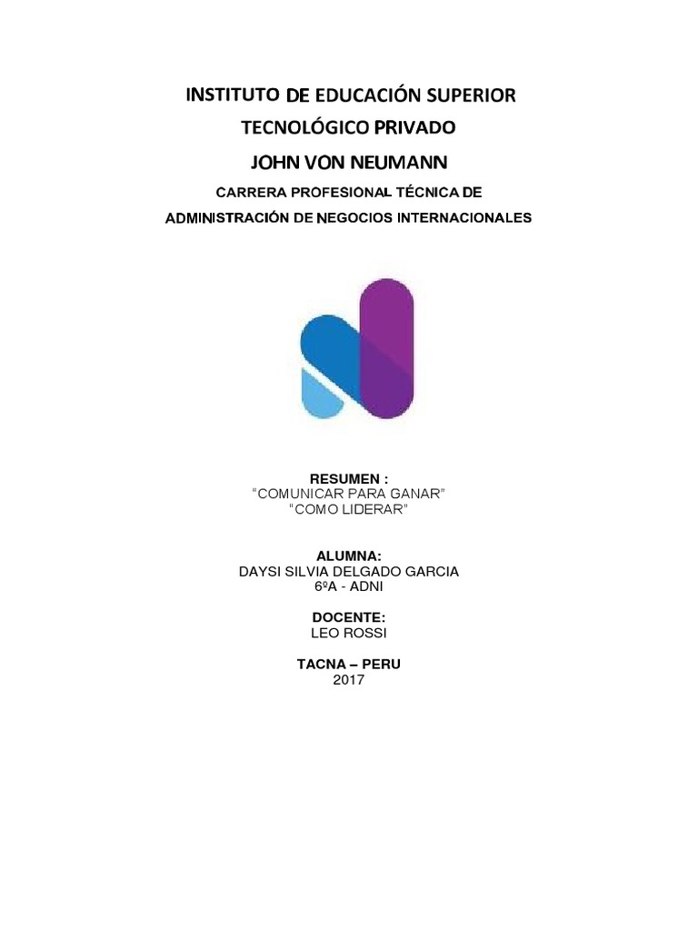 Resumen Lecturas como liderar y comunicar para ganar 