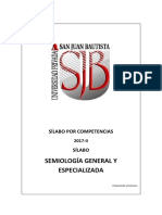 Silabo de Semiologia General y Especializada 2017-II UPSJB