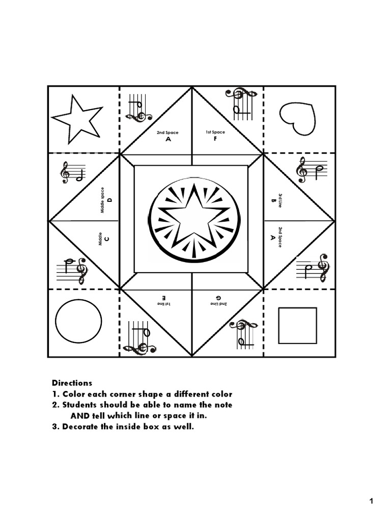 Notes, Rhythm, Instrument Fortune Teller PDF PDF Brass Instruments