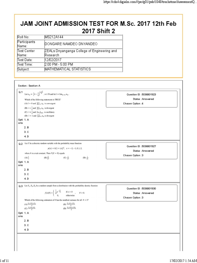 Jam QP PDF PDF Educational Assessment And Evaluation Qualifications