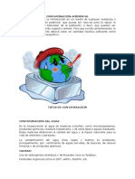 Contaminación ambiental: tipos y causas