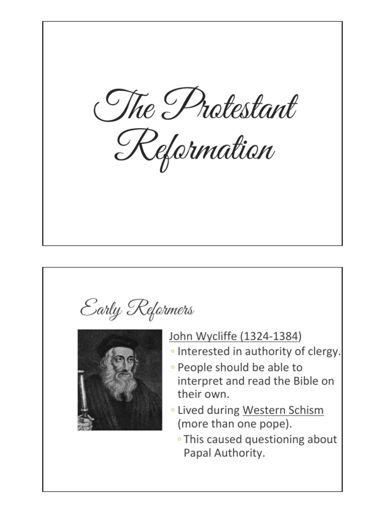The Protestant Reformation | PDF | Martin Luther | Protestantism