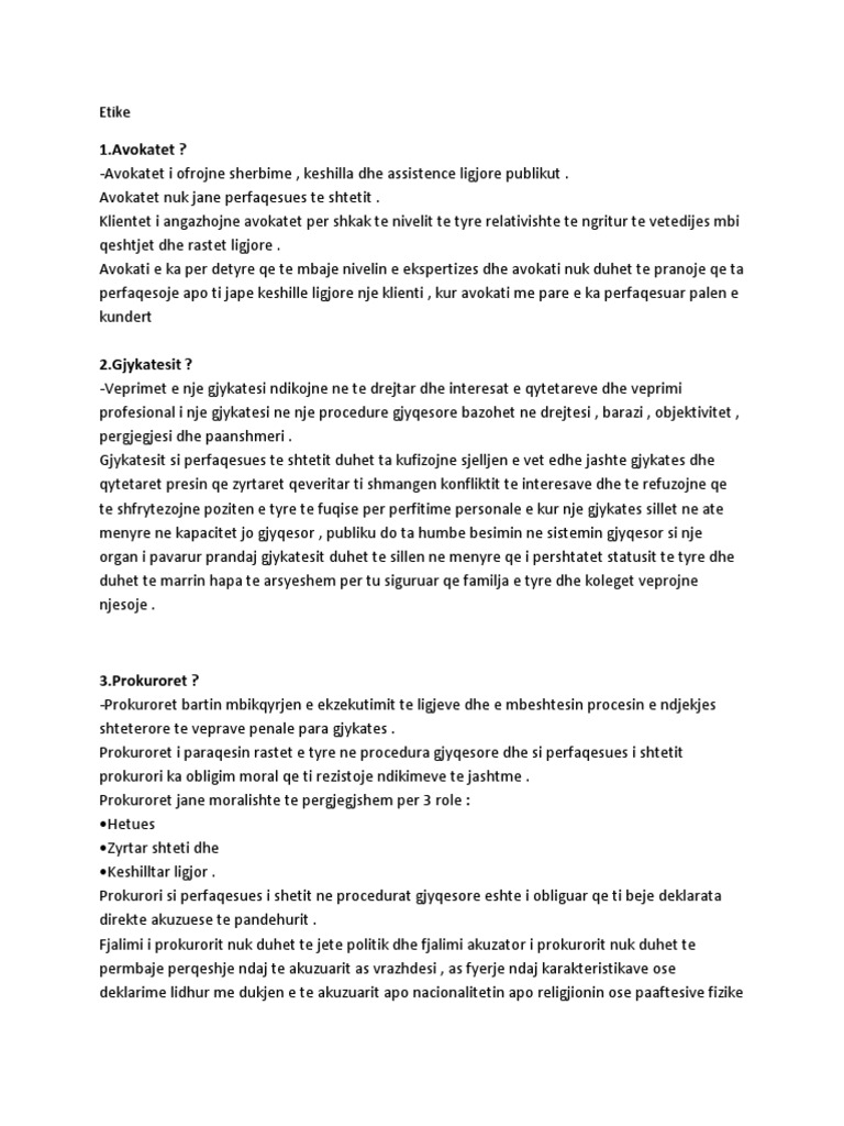 Etike 1 | PDF