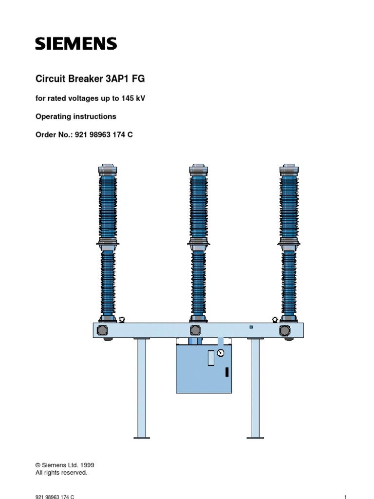 Upto 145kV 40ka 3150A Operating Manual | PDF | Switch | Electrical ...