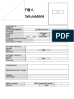 Ficha Deportiva Jugador Seleccionado