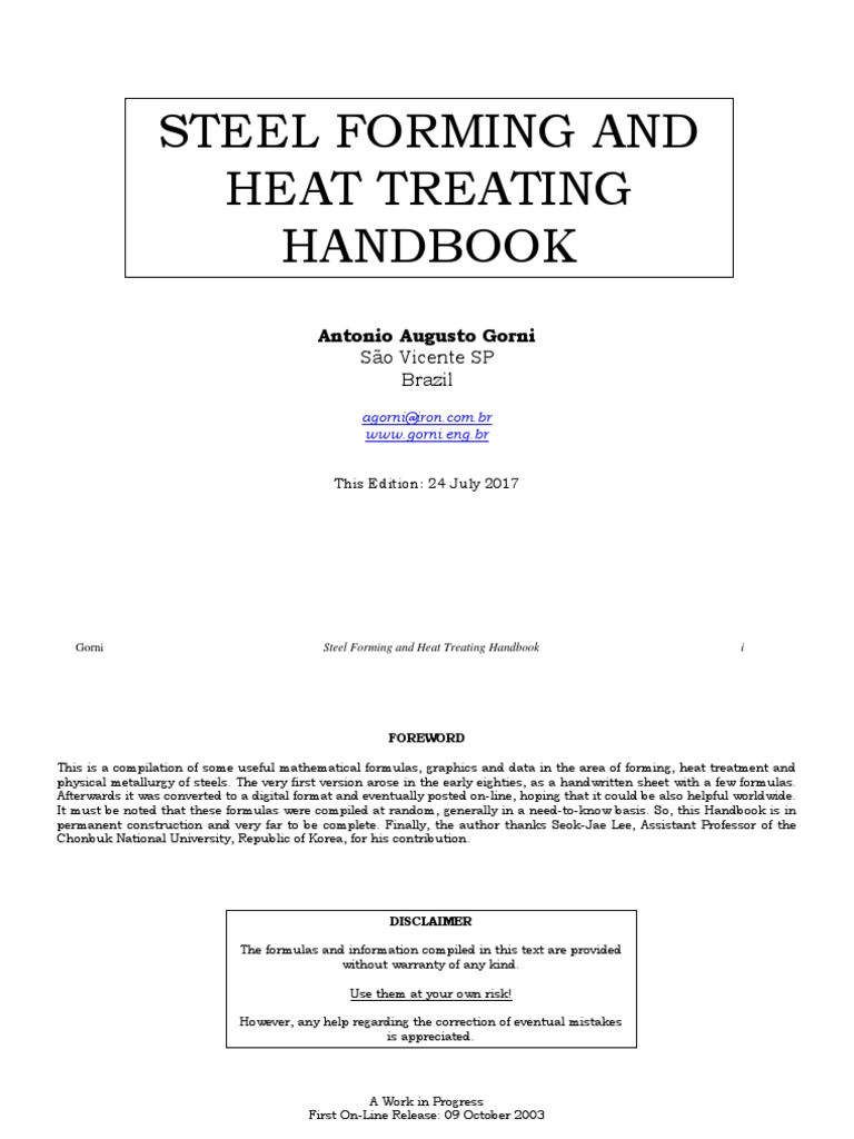 Steel Forming & Heat Treating Guide | PDF | Heat Treating | Steel