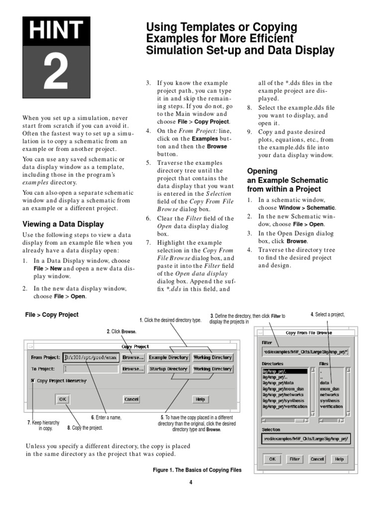 Using Templates or Copying Examples For More Efficient Simulation Set