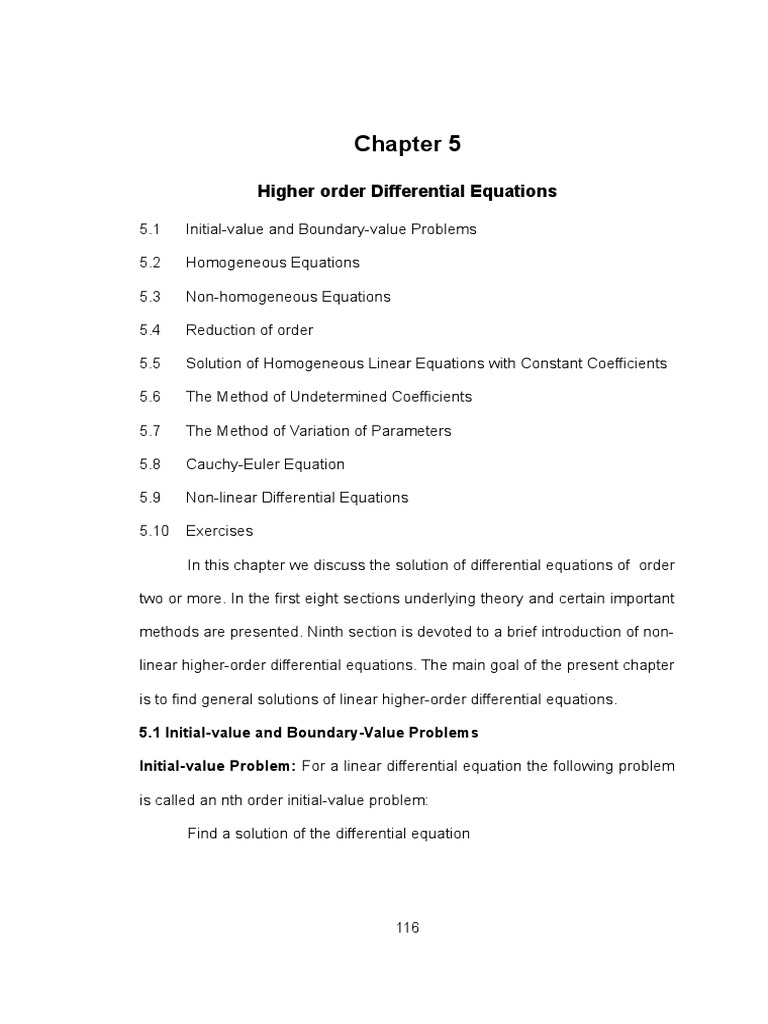 Chapter 5 | PDF | Equations | Differential Equations