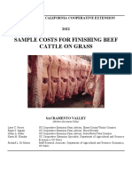 Sample Costs For Finishing Beef Cattle On Grass: University of California Cooperative Extension