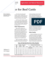 Water For Beef Cattle: Agriculture and Natural Resources