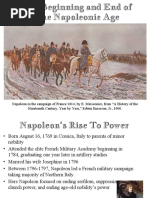 the beggining and end of the napoleonic era