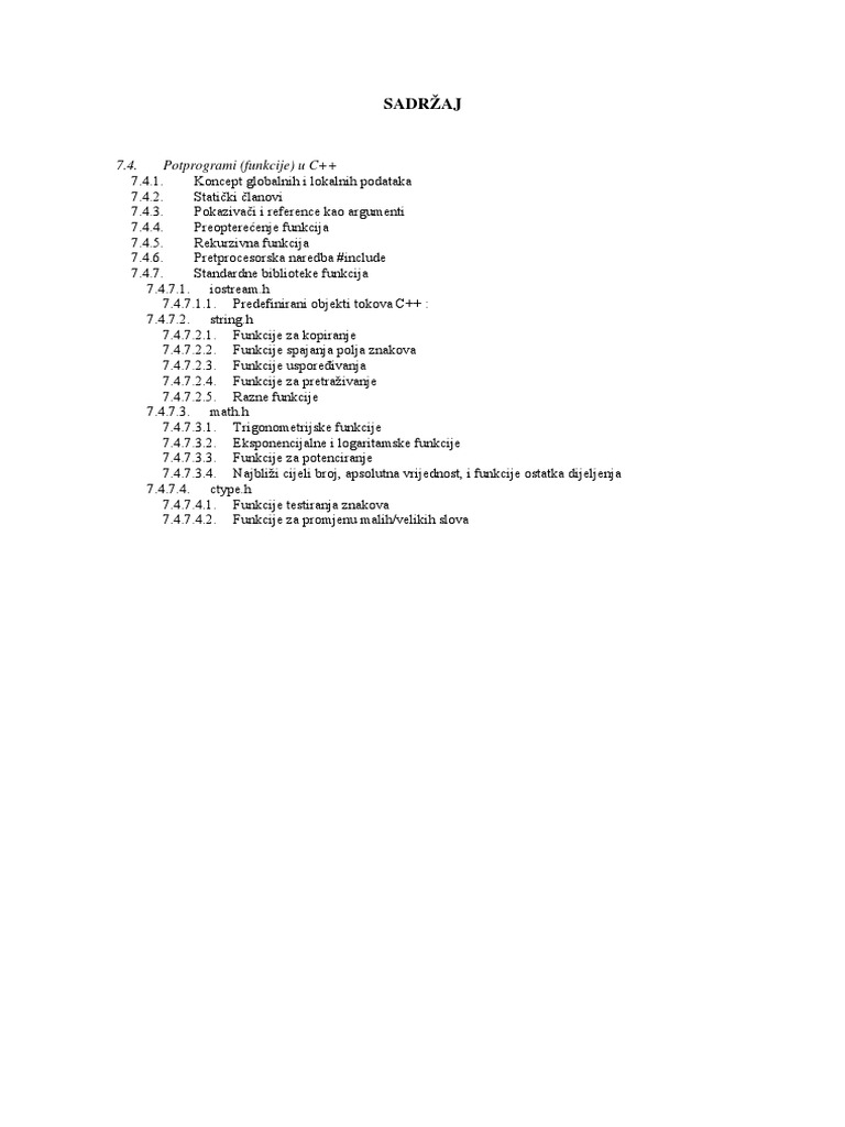 C++ Funkcije PDF | PDF