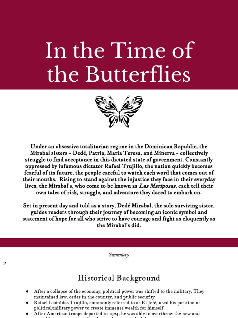 In The Time of The Butterflies Creative Response PDF Narration