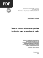 Teseu e o touro algumas sugestões feministas para uma crítica da razão