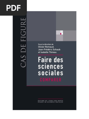 Faire Des Sciences Sociales Comparer Science Sociologie