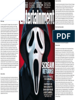 Horror Scream Magazine Cover Analysis