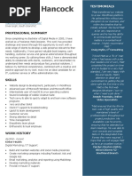 Matthew Hancock ~ Curriculum Vitae
