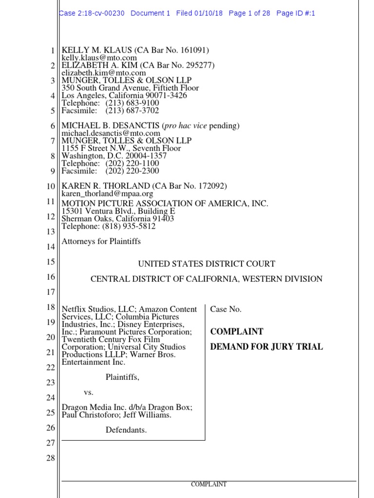 Complaint Demand For Jury Trial | PDF | Copyright Infringement | Damages