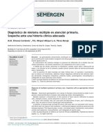 Diagnóstico de Mieloma Múltiple en Atención Primaria. Sospecha Ante Una Historia Clínica Adecuada