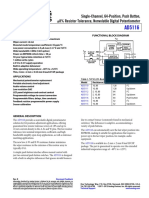 Data Sheet: Single-Channel, 64-Position, Push Button, 8% Resistor Tolerance, Nonvolatile Digital Potentiometer