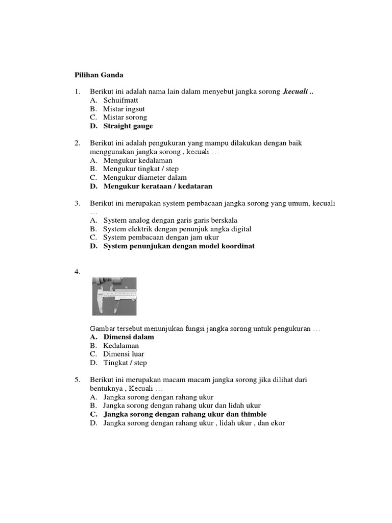50+ Contoh Soal Jangka Sorong Dan Jawabannya