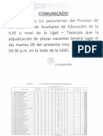 Resultados Contratacion Auxiliares Educacion