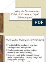 (Assessing the Environment – Political, Economic, Legal, Technological)