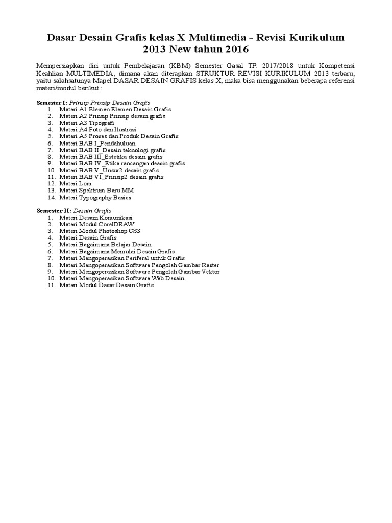 desain grafis kls x pdf desain grafis kls x pdf