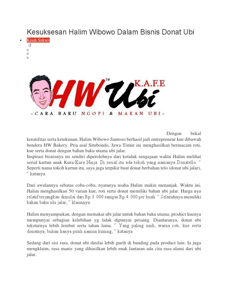 Contoh Proposal Usaha Donat Ubi Ungu Contoh Makalah