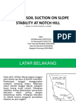 Effect of Soil Suction On Slope Stability at