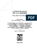 Allemann 1968 Kafka Et L'histoire in Char Ed L'Endurance de La Pensee - Pour Saluer Jean Beaufret