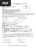 Annexure V: Application Form For Gcet 2016 Form (A) : Recent Photograph (Paste Here)