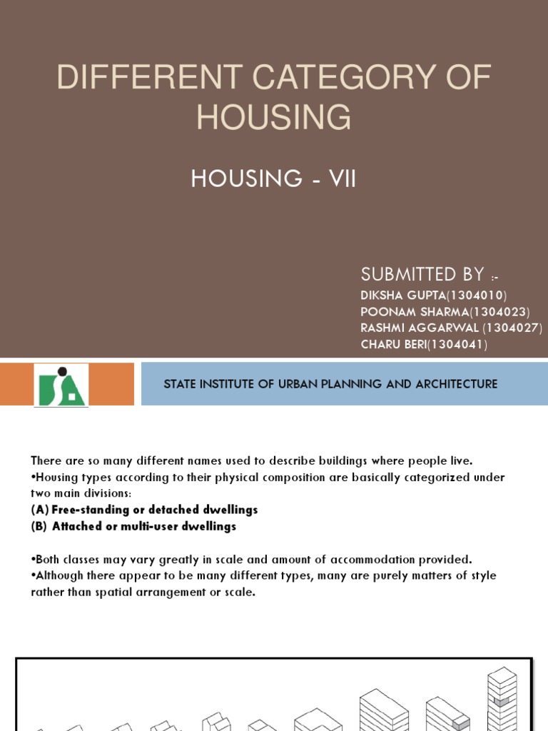 Types of Housing and Dwellings Explained | PDF | Settlement Geography ...