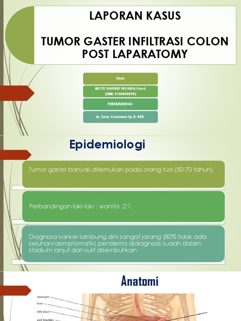 Tumor Gaster Infiltrasi Kolon Kasus Dan Tatalaksana Pdf