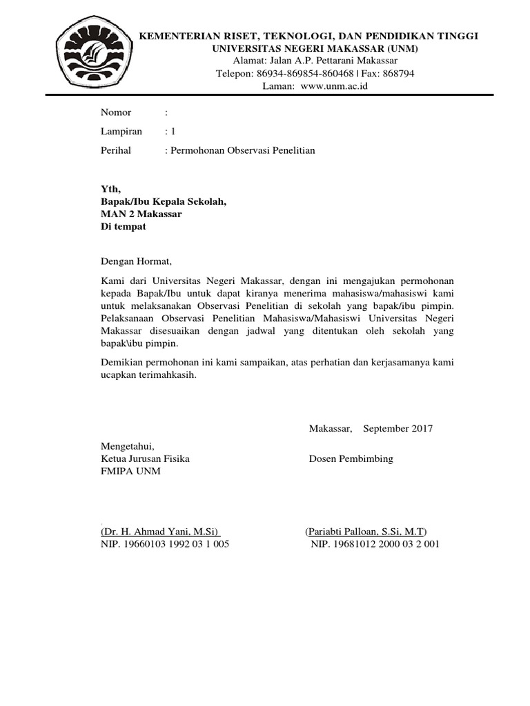 Surat  Izin Observasi  2   Surat  Izin Observasi  2
