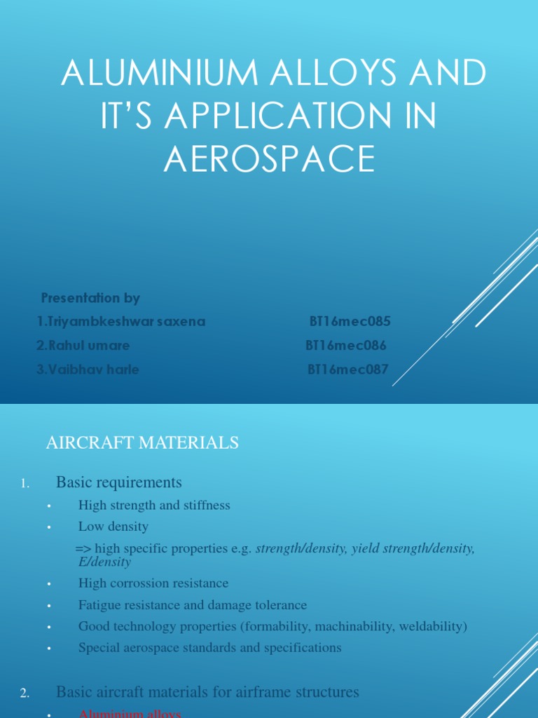 Aircraft Materials | PDF | Casting (Metalworking) | Alloy