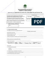 Income Tax VAT TOT Registration Application Form 2016