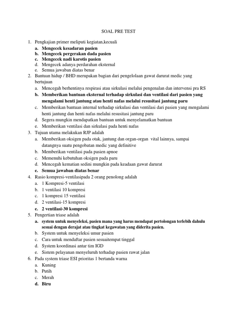 Pre Post Test Soal Ppgd 1